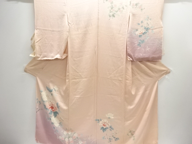 JAPANESE KIMONO / ANTIQUE FLORAL PATTERN KIMONO (PROVISIONAL EHA)